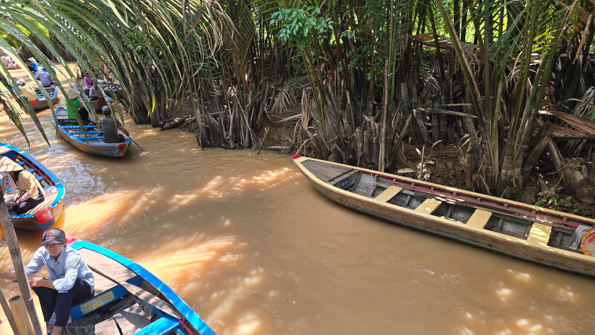 Passeio de barco no Delta do Mekong. Ho Chi Minh