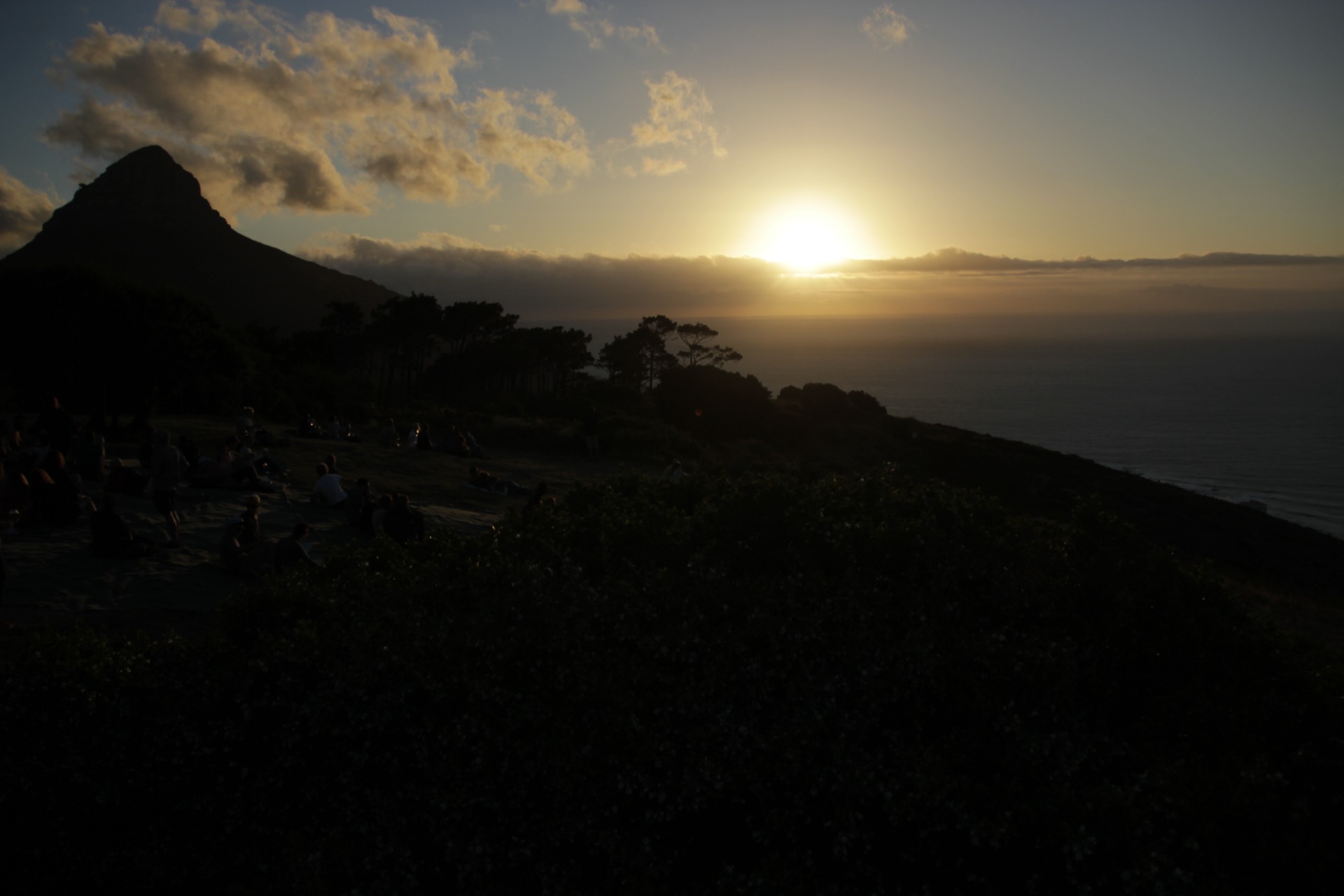 Famoso por do sol na Cidade do Cabo