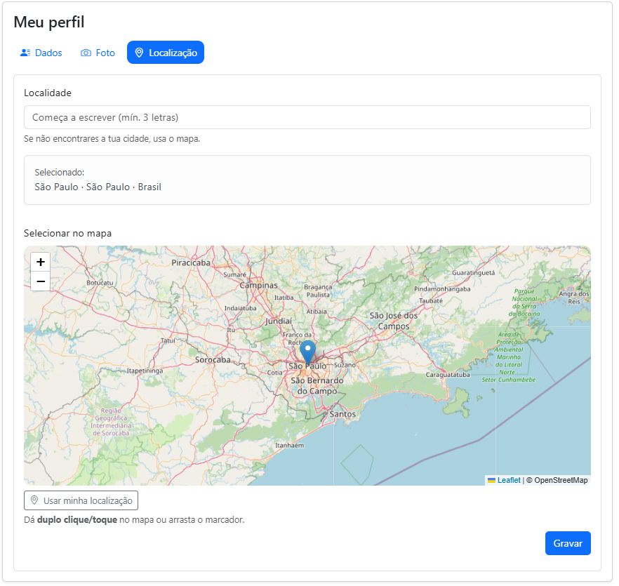 Localização do perfil
