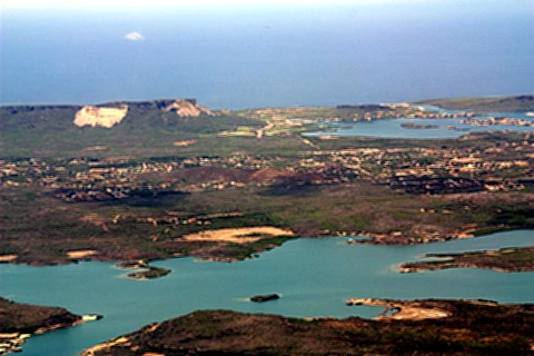 Vista aérea de Curacao