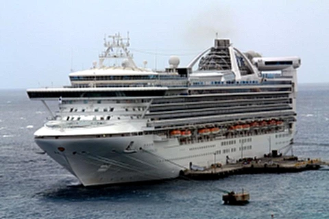 Navio de cruzeiro em Curacao
