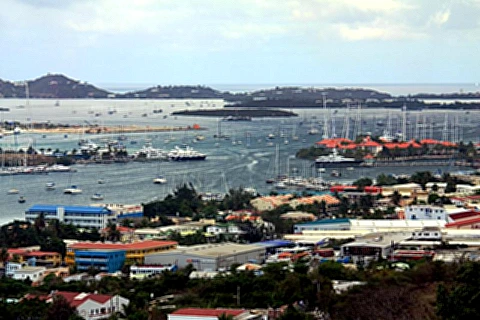 Paisagens da ilha de St Maarten