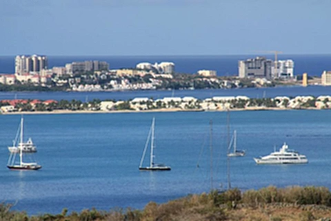 Paisagens da ilha de St Maarten