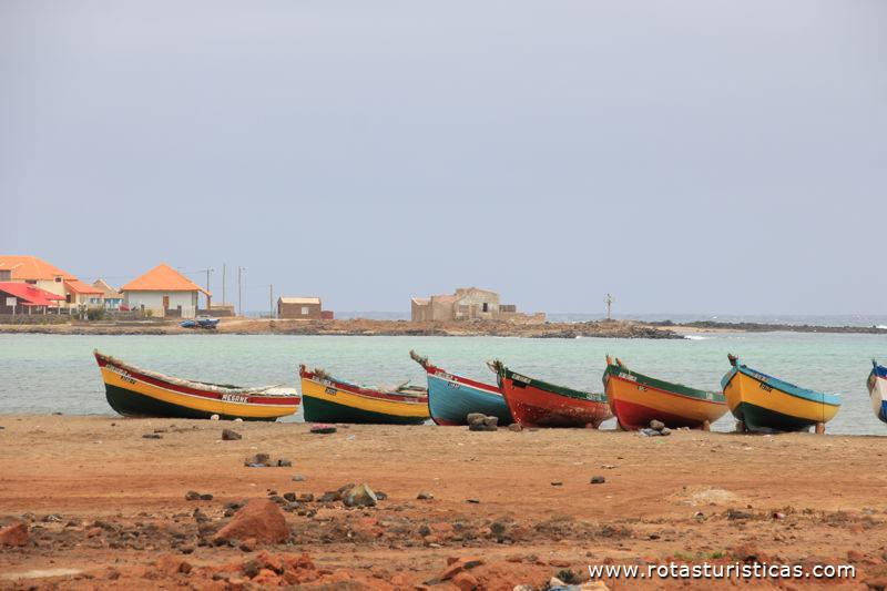 Barcos de pesca na Baía das Gatas