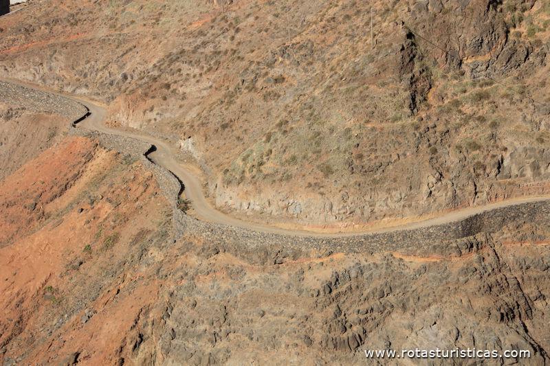 Estrada de acesso a Fontainhas, ilha de Santo Antão, Cabo Verde