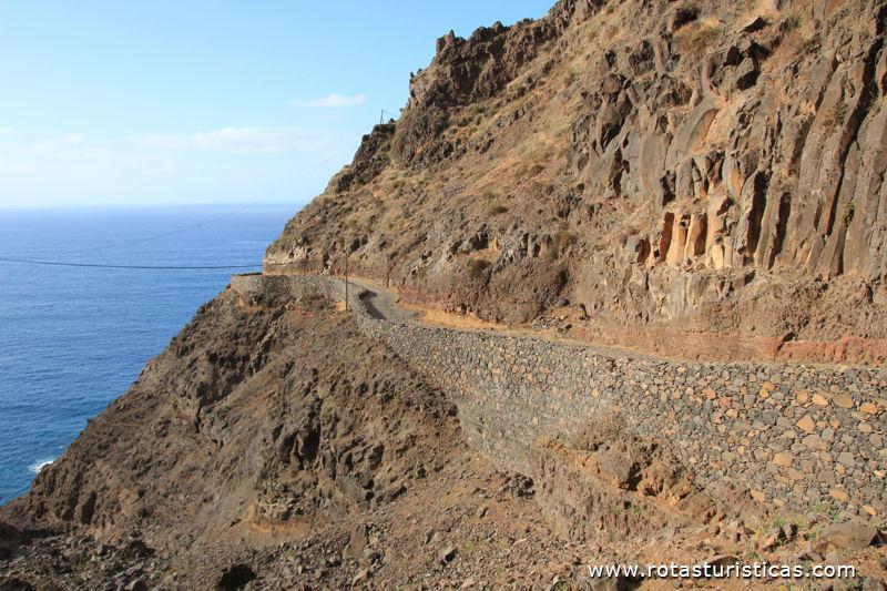 Estrada de acesso a Fontainhas, ilha de Santo Antão, Cabo Verde