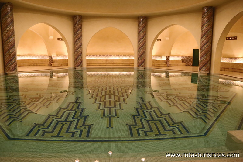 Interior da Mesquita Hassam ii em Casablanca