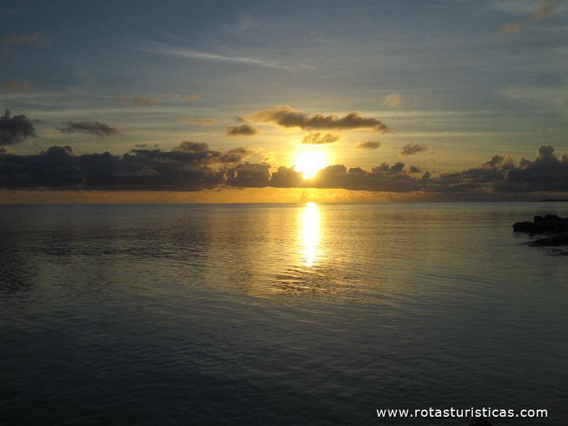 Por do sol em Rangiroa