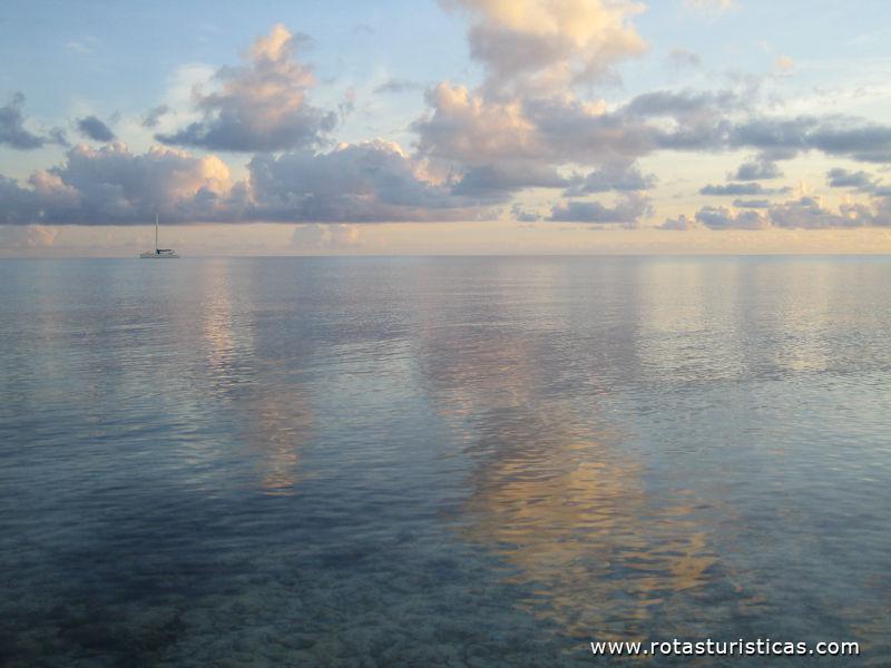 Por do sol em Rangiroa