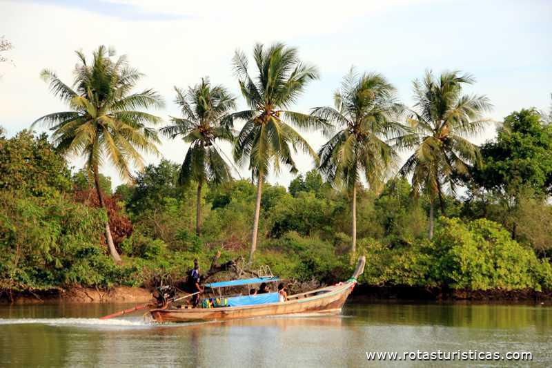 Paisagens do rio em Krabi (Krabi/Tailand)